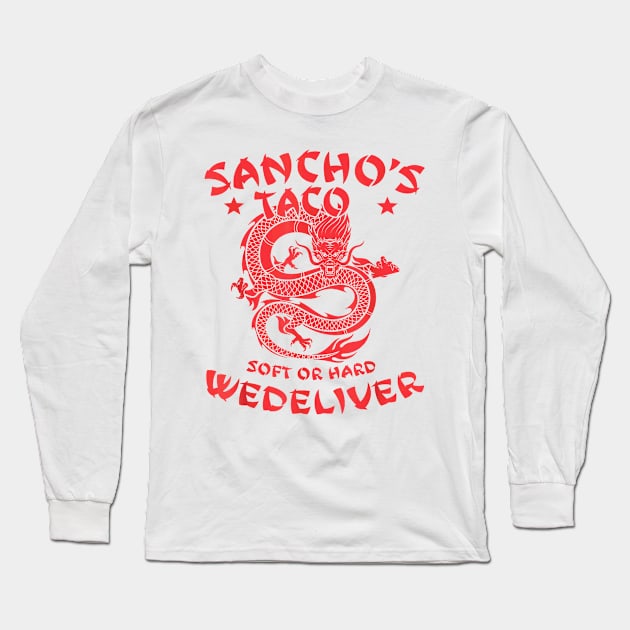Mexican Party Shirt, Big Taco Text Shirt, Funny Food Shirts, Funny Taco T Shirt, I love Tacos T Shirt, I Wonder if Tacos Think About Me Too Long Sleeve T-Shirt by Trogexy Pearcepn